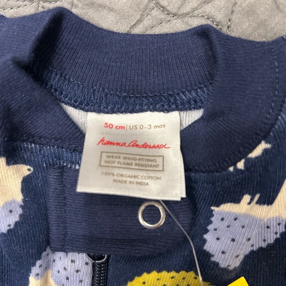 Navy Hedgehog Print Kids One Piece - Picture 3 of 6